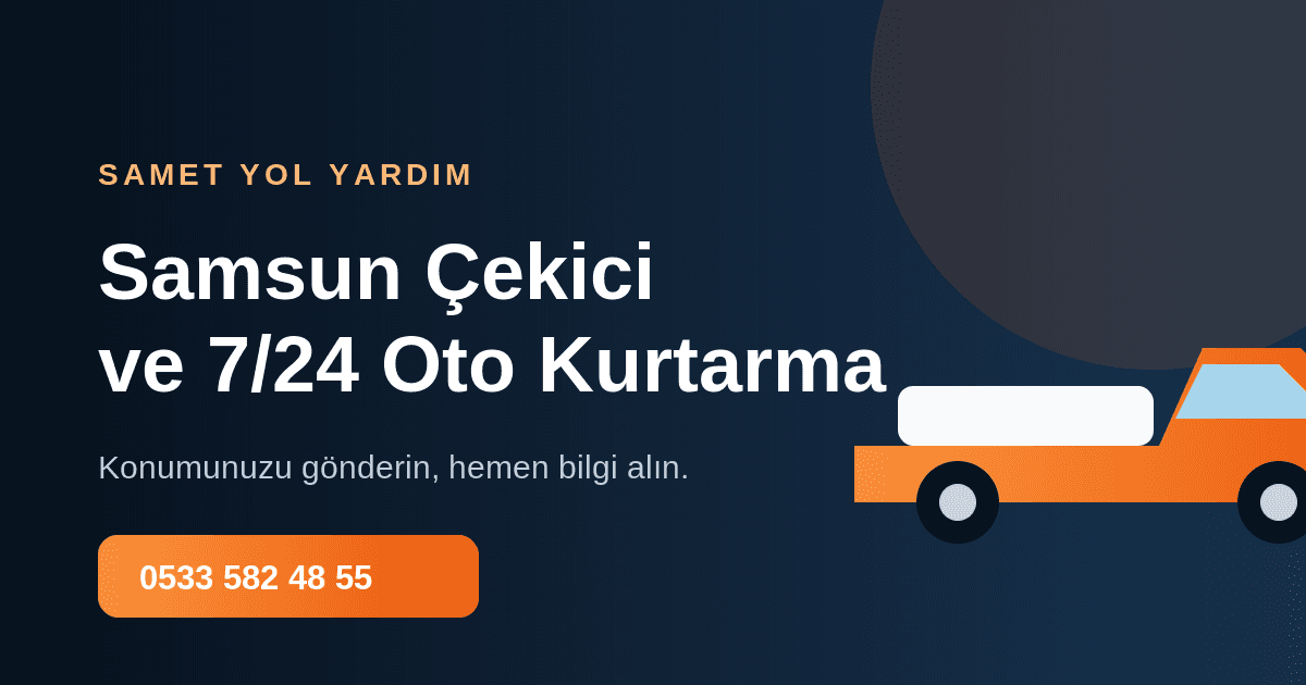 Samet Yol Yardım Samsun çekici ve oto kurtarma web sitesi