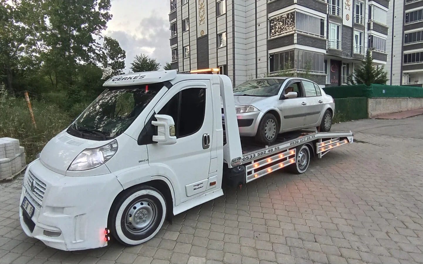 Samet Yol Yardım canlı projesinde yayımlanan gerçek araç taşıma kaydı